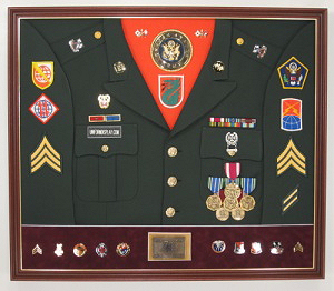 Army Signal Corps Display Case Shadow Box Uniform